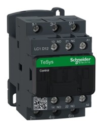 Schneider LC1D12B7 TeSys D 12 A 5,5 kW 24V AC Kontaktör 3 Kutuplu 1NO+1NC AC-3 - SCHNEIDER