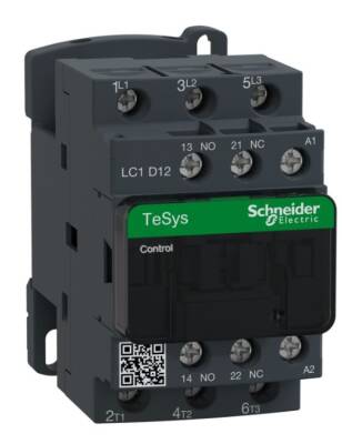 Schneider LC1D12B7 TeSys D 12 A 5,5 kW 24V AC Kontaktör 3 Kutuplu 1NO+1NC AC-3 - 1