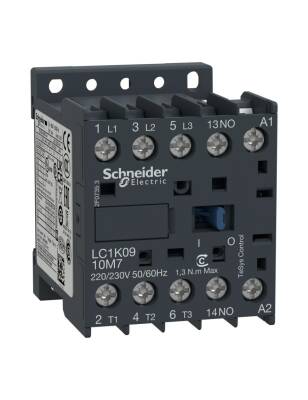 Schneider LC1K0910M7 TeSys K 9 A 4 kW 220V AC Kontaktör 3 Kutuplu 1NC AC-3 - 1