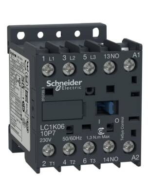 Schneider LC1K1610B7 TeSys K 16 A 7,5 kW 24V AC Kontaktör 3 Kutuplu 1NO AC-3 - 1