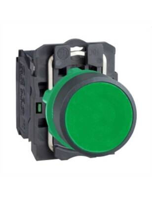 Schneider XB5AA31 22 mm Yaylı Yeşil Kumanda Butonu Plastik - 1