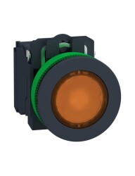 Schneider XB5FW35B5 Gömülü Işıklı Yaylı Butonlar LED 24 VAC /DC Mavi 1 NA 1 NK - SCHNEIDER