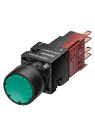Siemens 3Sb2226 0Ae01 3Sb2 Plastik Seri 16Mm Komple Işıklı Buton Yeşil 10A 1No - SIEMENS