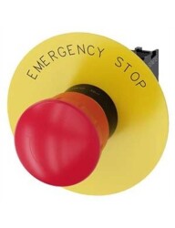 Siemens 3Su1100-1Hb20-1Cg0 Sirius Act Plastik Çevir-Kur 1Nc Emergency Stop Plakalı Komple Acil Stop Mantar - SIEMENS
