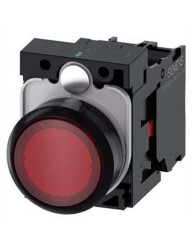 Siemens 3Su1102 0Ab20 1Ca0 Sirius Act Plastik Kırmızı Komple Işıklı Yay Dönüşlü Butonlar 24 Ac Dc 1Nc - SIEMENS