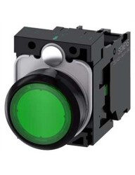 Siemens 3Su1102 0Ab40 1Ba0 Sirius Act Plastik Yeşil Komple Işıklı Yay Dönüşlü Butonlar 24 Ac Dc 1No - SIEMENS