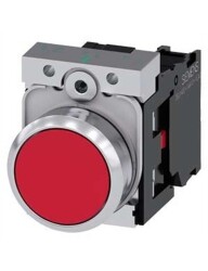 Siemens 3Su1150 0Ab20 1Ca0 Sirius Act Metal Komple Yay Dönüşlü Butonlar Kırmızı - SIEMENS