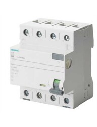 Siemens 5SV3344-6 A Tipi Trifaze Kaçak Akım Rölesi 30mA 40A 400V 3 Faz+N - SIEMENS