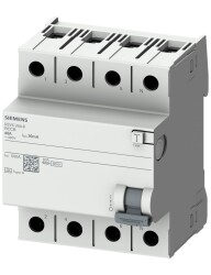 Siemens 5Sv5346-6 A Tipi Trifaze Kaçak Akım Rölesi 30Ma 63A 400V 3 Faz+N - SIEMENS