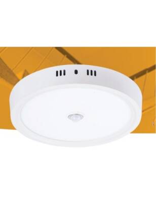 Tio 111132 Sensörlü Yuvarlak Downlight 18W Sıva Üstü Armatür Beyaz Işık 4000 Kelvin - 1