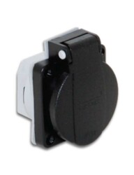 Tp Electric 3101-310-0300 1X16A Pano Prizi 16A Siyah IP54 Vidalı - TP ELEKTRİK
