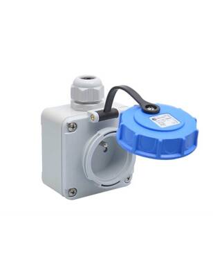 Tp Electric 3101-382-0900 1X16A Duvar Prizi Fransız Tipi Çocuk Korumalı IP68 Vidalı - 1