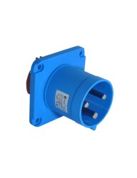 Tp Electric 3128-320-0900 3X63A Düz Makine Fişi 100X100 Vidalı IP44 - TP ELEKTRİK