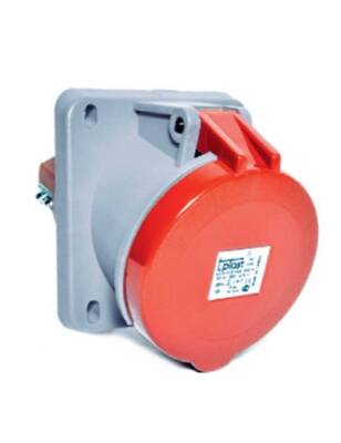 Tp Electric 3131-309-1600 4X63A Eğik Makine Prizi 100X107 Vidalı IP44 - 1