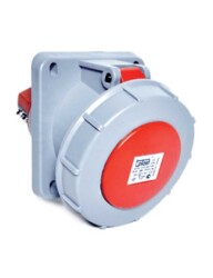 Tp Electric 3132-309-1600 4X63A Eğik Makine Prizi 100X107 Vidalı IP67 - TP ELEKTRİK