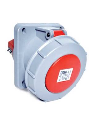 Tp Electric 3132-309-1600 4X63A Eğik Makine Prizi 100X107 Vidalı IP67 - 1