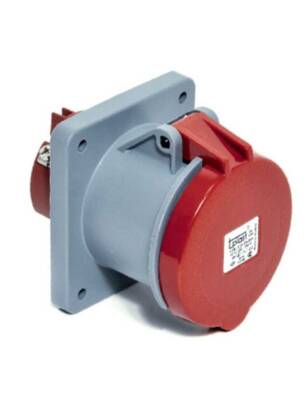 Tp Electric 3133-322-1600 5X63A Düz Makine Prizi 100X107 Vidalı IP44 - 1