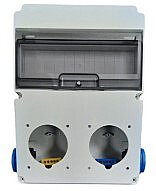 Tp Electric 3320-002-1112 Kombinasyon Kutusu CEE Norm Makine Priz Yuvası Boş x2 Ön + Pano Prizi 1X16A x2 Yan - TP ELEKTRİK