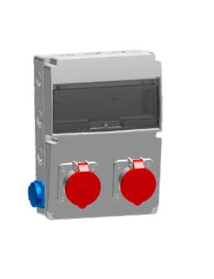 Tp Electric 3325-002-4400-PP Kombinasyon Kutusu Kutusu Standart Tip Makine Prizi 3X25A x2 Ön + Pano Prizi 1X16A x2 Yan IP44 - 1
