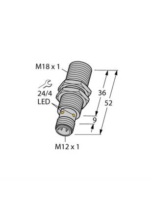 Turck 46150 BI8-M18-AP6X-H1141 Endüktif Sensör Artırılmış Anahtarlama Mesafesi İle - 1