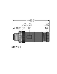 Turck 6901004 BS8181-0 SAHADA MONTAJI YAPILABİLİR KONEKTÖR - TURCK