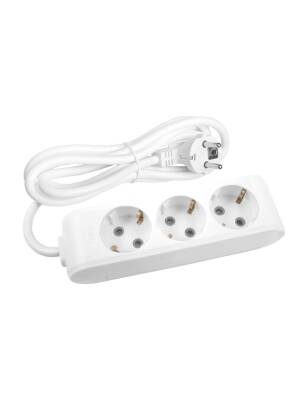 Viko 90113302 Grup Priz 3'lü 2 Metre Çocuk Korumalı Beyaz - 1