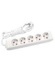 Viko 90113505 Grup Priz 5'li 5 Metre Çocuk Korumalı Beyaz - VİKO