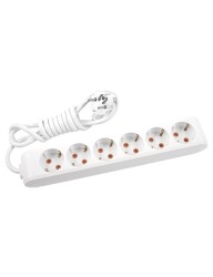 Viko 90113602 Grup Priz 6'lı 2 Metre Çocuk Korumalı Beyaz - VİKO