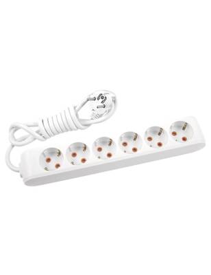 Viko 90113602 Grup Priz 6'lı 2 Metre Çocuk Korumalı Beyaz - 1