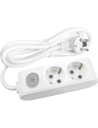 Viko 90117203 Grup Priz 2'li 3 Metre Anahtarlı Çocuk Korumalı Beyaz - VİKO