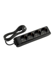 Viko 90133405 Grup Priz 4'lü 5 Metre Klemensli Çocuk Korumalı Siyah - VİKO