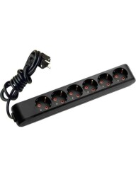 Viko 90133602 Grup Priz 6'lı 2 Metre Klemensli Çocuk Korumalı Siyah - VİKO