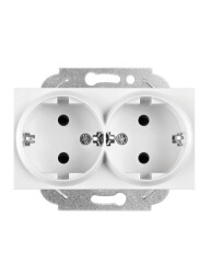 Viko 90967056 K/M Beyaz İkili Topraklı Priz Mekanizması +D/K - VİKO